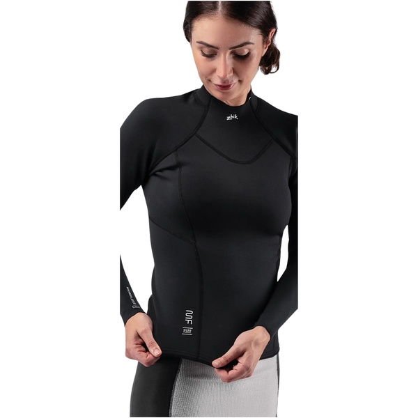 2026 Zhik Womens Microfleece Neoprene Wetsuit Top DTP-0530-BLK - Black
